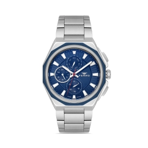 Ferro Gümüş Çelik Kordon Erkek Kol Saati FM11590AWT-L3 Fonksiyonları Aktif 3 ATM Su Geçirmez