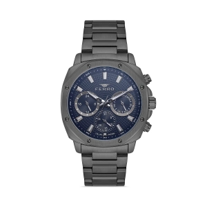 Ferro Gümüş Çelik Kordon Erkek Kol Saati FM11652A-V3 Fonksiyonları Aktif 3 ATM Su Geçirmez,