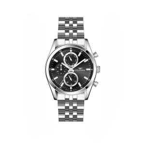 Ferro Gümüş Çelik Kordon Erkek Kol Saati FM11747AWT-A2 Fonksiyonları Aktif 3 ATM Su Geçirmez