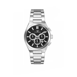 Ferro Gümüş Çelik Kordon Erkek Kol Saati FM11783A-A2 Tüm Fonksiyonları Aktif 3 ATM Su Geçirmez