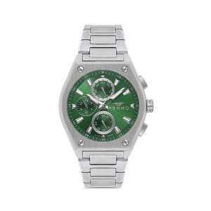 Ferro Gümüş Çelik Kordon Erkek Kol Saati FM40132A-A6 Tüm Fonksiyonlar Aktif 3 ATM Su Geçirmez