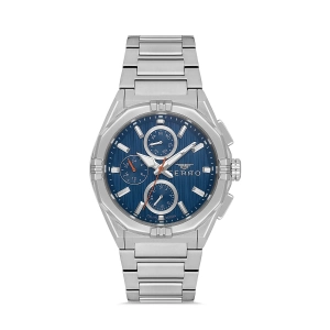 Ferro Gümüş Çelik Kordon Erkek Kol Saati FM40137A-A3 Tüm Fonksiyonlar Aktif 3 ATM Su Geçirmez