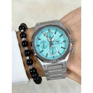 Ferro Gümüş Çelik Kordon Erkek Kol Saati FM40137A-A5 Tüm Fonksiyonlar Aktif 3 ATM Su Geçirmez