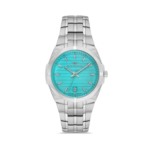 Ferro Gümüş Çelik Kordon Erkek Kol Saati FM40143A-A15 Tüm Fonksiyonlar Aktif 3 ATM Su Geçirmez