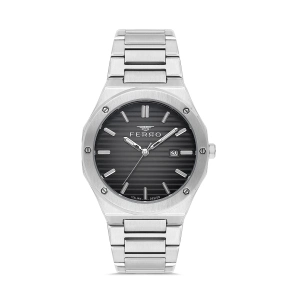 Ferro Gümüş Çelik Kordon Erkek Kol Saati FM40147A-A4