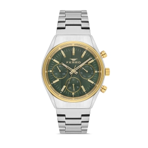 Ferro Gümüş Çelik Kordon Erkek Kol Saati FM43011A-D6 Tüm Fonksiyonlar Aktif 3 ATM Su Geçirmez