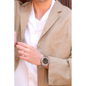 Ferro Gümüş Çelik Kordon Erkek Kol Saati FM43013A-A2 Tüm Fonksiyonlar Aktif 3 ATM Su Geçirmez