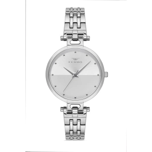 Ferro Gümüş Çelik Kordon Kadın Kol Saati F21203A-A 3ATM Su Geçirmez 2 Yıl Garantili HediyePaketli