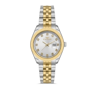 Ferro Gümüş Çelik Kordon Kadın Kol Saati FL21294A-D