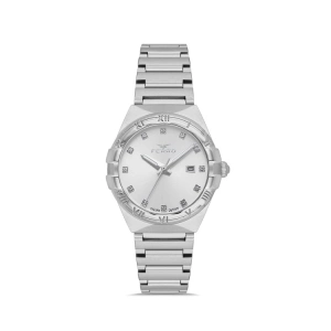 Ferro Gümüş Çelik Kordon Kadın Kol Saati FL21472A-A 3ATM Su Geçirmez 2 Yıl Garantili HediyePaketli