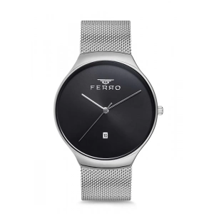 Ferro Silver Mesh Strap Mens Wristwatch F1989C-941-A2