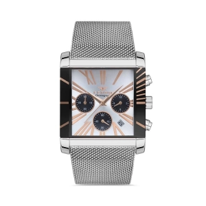 Ferro Gümüş Hasır Kordon Erkek Kol Saati FM41292C-A Tüm Fonksiyonlar Aktif 3 ATM Su Geçirmez