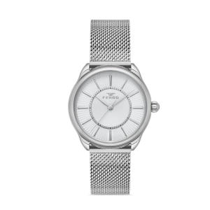 Ferro Gümüş Hasır Kordon Kadın Kol Saati F21152C-A 3ATM Su Geçirmez 2 Yıl Garantili HediyePaketli