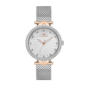 Ferro Gümüş Hasır Kordon Kadın Kol Saati F2665C-E