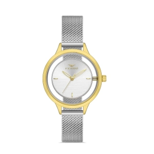 Ferro Silver Mesh Strap Womens Wristwatch FL21234C-D