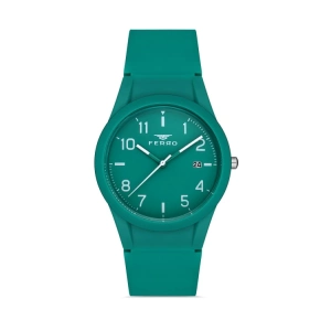 Ferro Green Silicone Band Mens Wristwatch F11341D-ZG