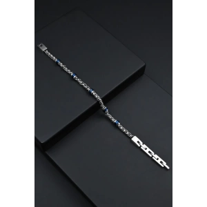 Ferro Gümüş ve Lacivert Çelik Erkek Takı FRJ10041-L