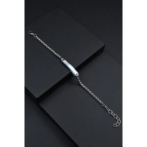 Ferro Gümüş ve Lacivert Çelik Erkek Takı FRJ10043-L