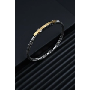 Ferro Gümüş ve Sarı Çelik Erkek Takı FRJ10045-D