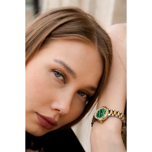 Ferro Gümüş ve Sarı Çelik Kordon Kadın Kol Saati FL21493A-D6 3ATM Su Geçirmez 2 Yıl Garantili