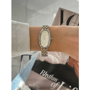 Ferro Gümüş ve Sarı Çelik Kordon Kadın Kol Saati FL21510A-D 3ATM Su Geçirmez 2 Yıl Garantili