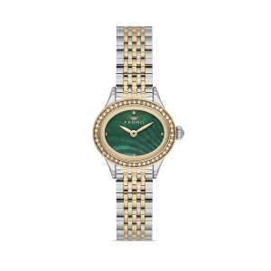 Ferro Gümüş ve Sarı Çelik Kordon Kadın Kol Saati FL21753AWT-D6 3ATM Su Geçirmez 2 Yıl Garantili