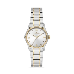 Ferro Gümüş ve Sarı Çelik Kordon Kadın Kol Saati FL40129A-D