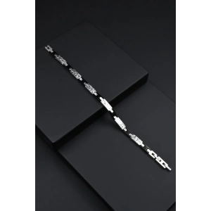 Ferro Gümüş ve Siyah Çelik Erkek Takı FRJ10036-J