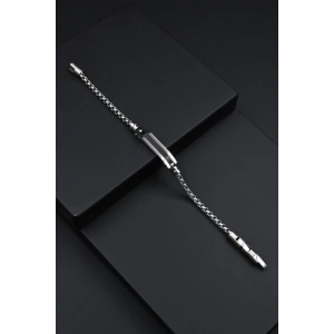 Ferro Gümüş ve Siyah Çelik Erkek Takı FRJ10037-J