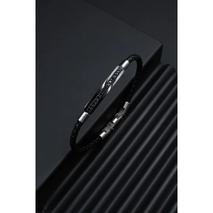 Ferro Gümüş ve Siyah Çelik Erkek Takı FRJ10040-J