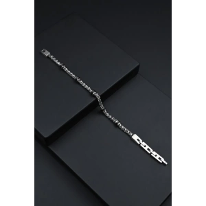 Ferro Gümüş ve Siyah Çelik Erkek Takı FRJ10041-J