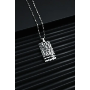 Ferro Gümüş ve Siyah Çelik Erkek Takı FRJ10042-J