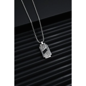 Ferro Gümüş ve Siyah Çelik Erkek Takı FRJ10048-J