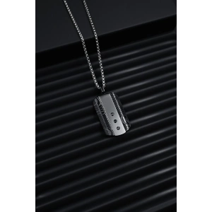 Ferro Gümüş ve Siyah Çelik Erkek Takı FRJ10049-J