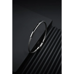 Ferro Gümüş ve Siyah Çelik Erkek Takı FRJ10057-J