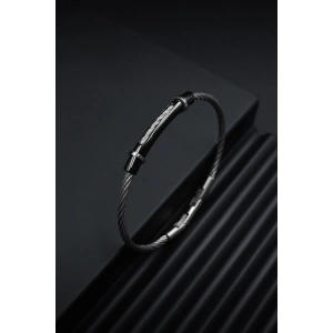 Ferro Gümüş ve Siyah Çelik Erkek Takı FRJ10060-J