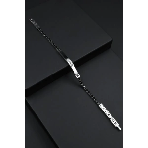 Ferro Gümüş ve Siyah Çelik Erkek Takı FRJ10078-J