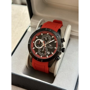 Ferro Kırmızı Silikon Kordon Erkek Kol Saati FM31363D-ZK Tüm Fonksiyonlar Aktif 3 ATM Su Geçirmez