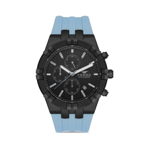 Ferro Lacivert Çelik Kordon Erkek Kol Saati FM11378D-ZA2 Fonksiyonları Aktif 3ATM Su Geçirmez