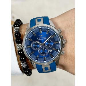 Ferro Lacivert Silikon Kordon Erkek Kol Saati FM11379DWT-L3 Fonksiyonları Aktif 3ATM Su Geçirmez