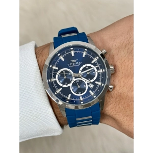 Ferro Lacivert Silikon Kordon Erkek Kol Saati FM31360D-L3 Fonksiyonları Aktif 3 ATM Su Geçirmez