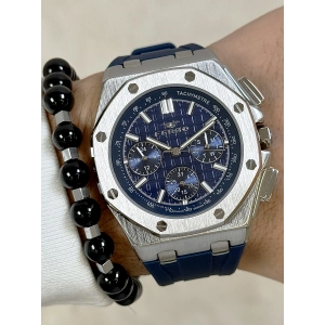 Ferro Lacivert Silikon Kordon Erkek Kol Saati FM43001D-L Tüm Fonksiyonlar Aktif 3 ATM Su Geçirmez