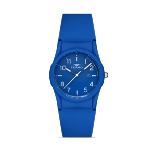 Ferro Lacivert Silikon Kordon Kadın Kol Saati FL21341D-H 3ATM Su Geçirmez 2 Yıl Garantili