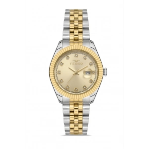 Ferro Rose/Gümüş Çelik Kordon Kadın Kol Saati FL21294A-E