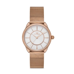 Ferro Rose Hasır Kordon Kadın Kol Saati F21152C-C 3ATM Su Geçirmez 2 Yıl Garantili HediyePaketli