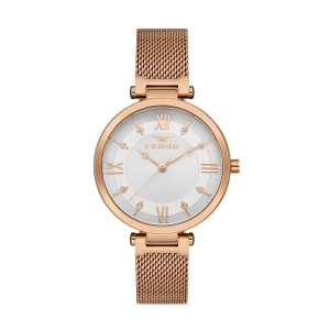 Ferro Rose Mesh Strap Womens Wristwatch F21232C-C