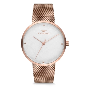 Ferro Rose Hasır Kordon Kadın Kol Saati F81753C-863-C