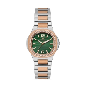 Ferro Rose ve Gümüş Çelik Kordon Kadın Kol Saati FL21366A-E6