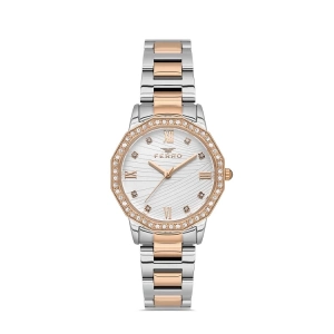 Ferro Rose ve Gümüş Çelik Kordon Kadın Kol Saati FL21395A-E