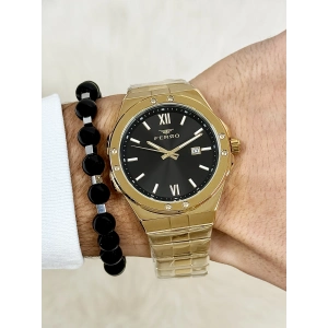 Ferro Sarı Çelik Kordon Erkek Kol Saati F11357A-B2 3 ATM Su Geçirmez 2 Yıl Garantili Hediye Paketli